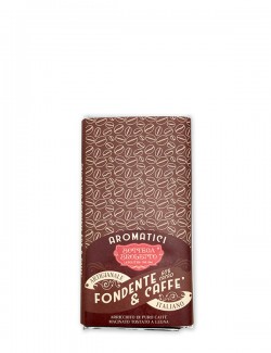 Bar of dark chocolate and coffee 