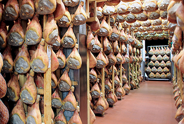 Seasoning of Parma Ham